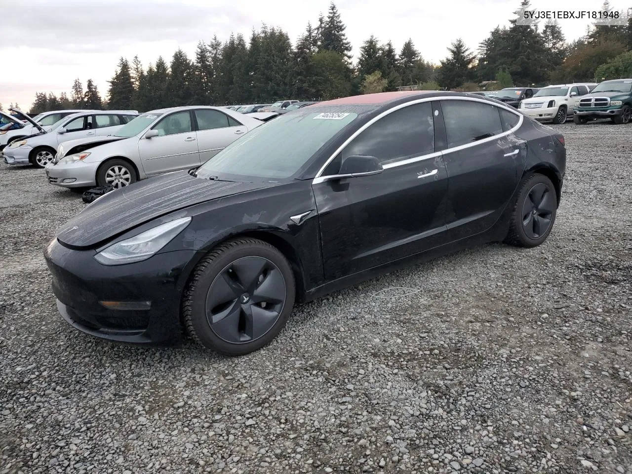 2018 Tesla Model 3 VIN: 5YJ3E1EBXJF181948 Lot: 74625254