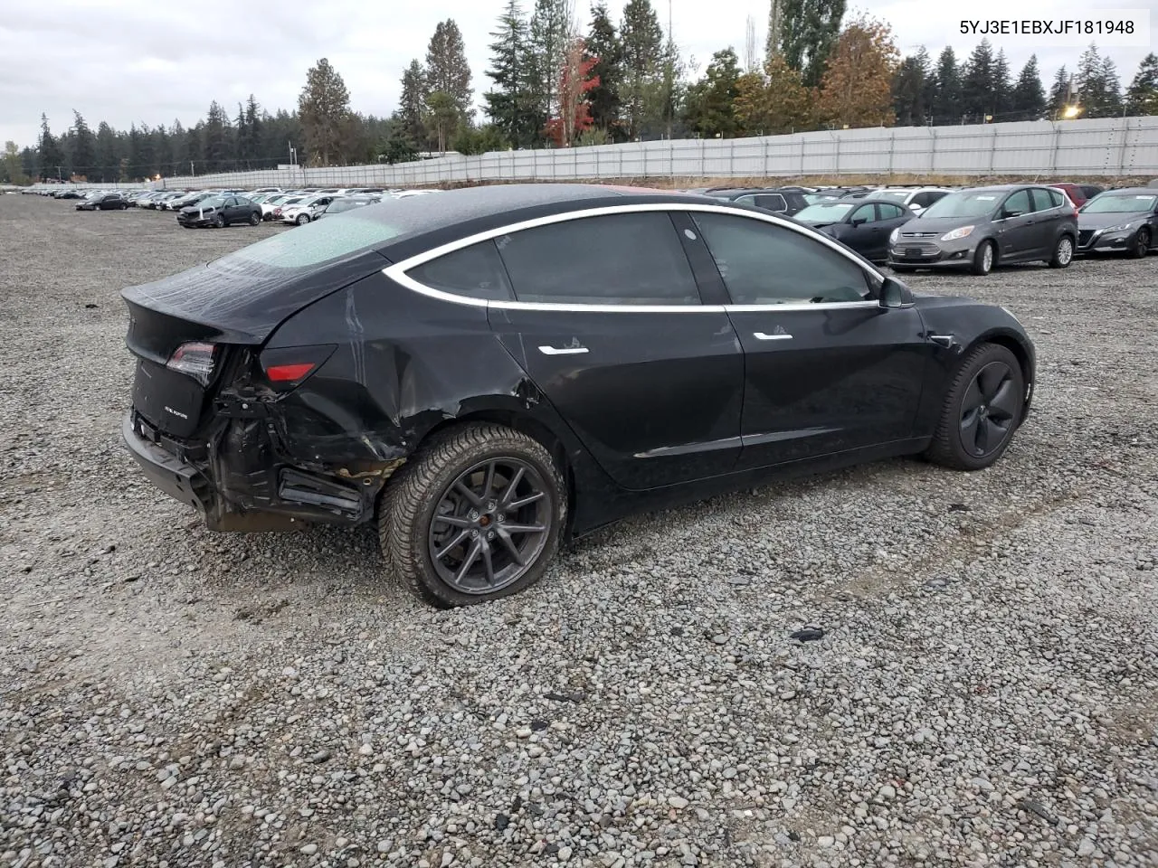 2018 Tesla Model 3 VIN: 5YJ3E1EBXJF181948 Lot: 74625254