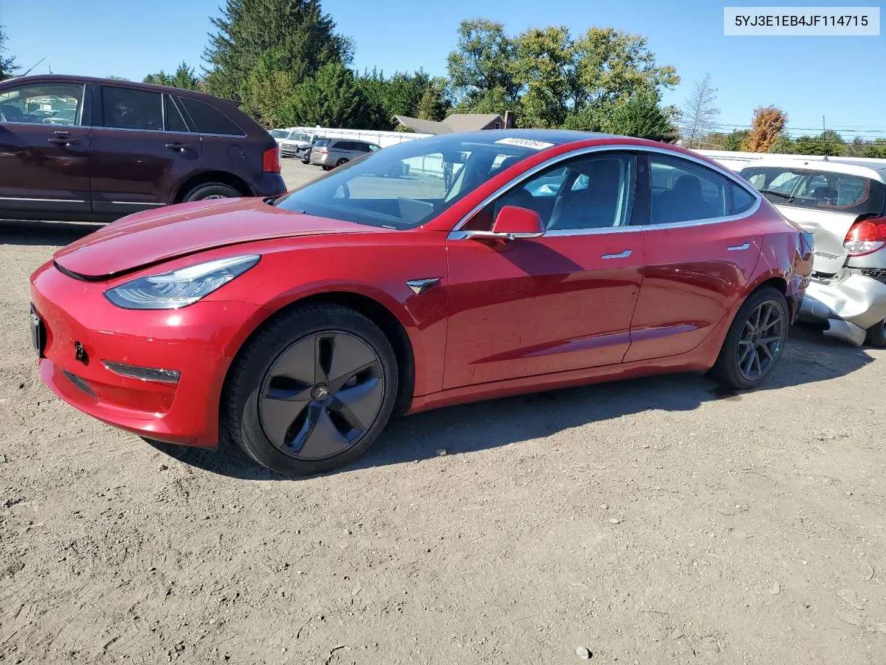 2018 Tesla Model 3 VIN: 5YJ3E1EB4JF114715 Lot: 74665064