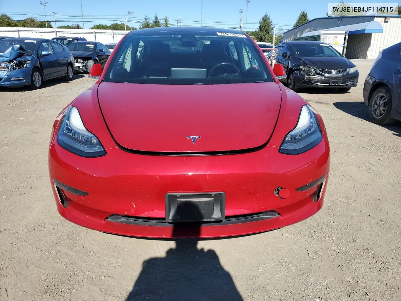 2018 Tesla Model 3 VIN: 5YJ3E1EB4JF114715 Lot: 74665064