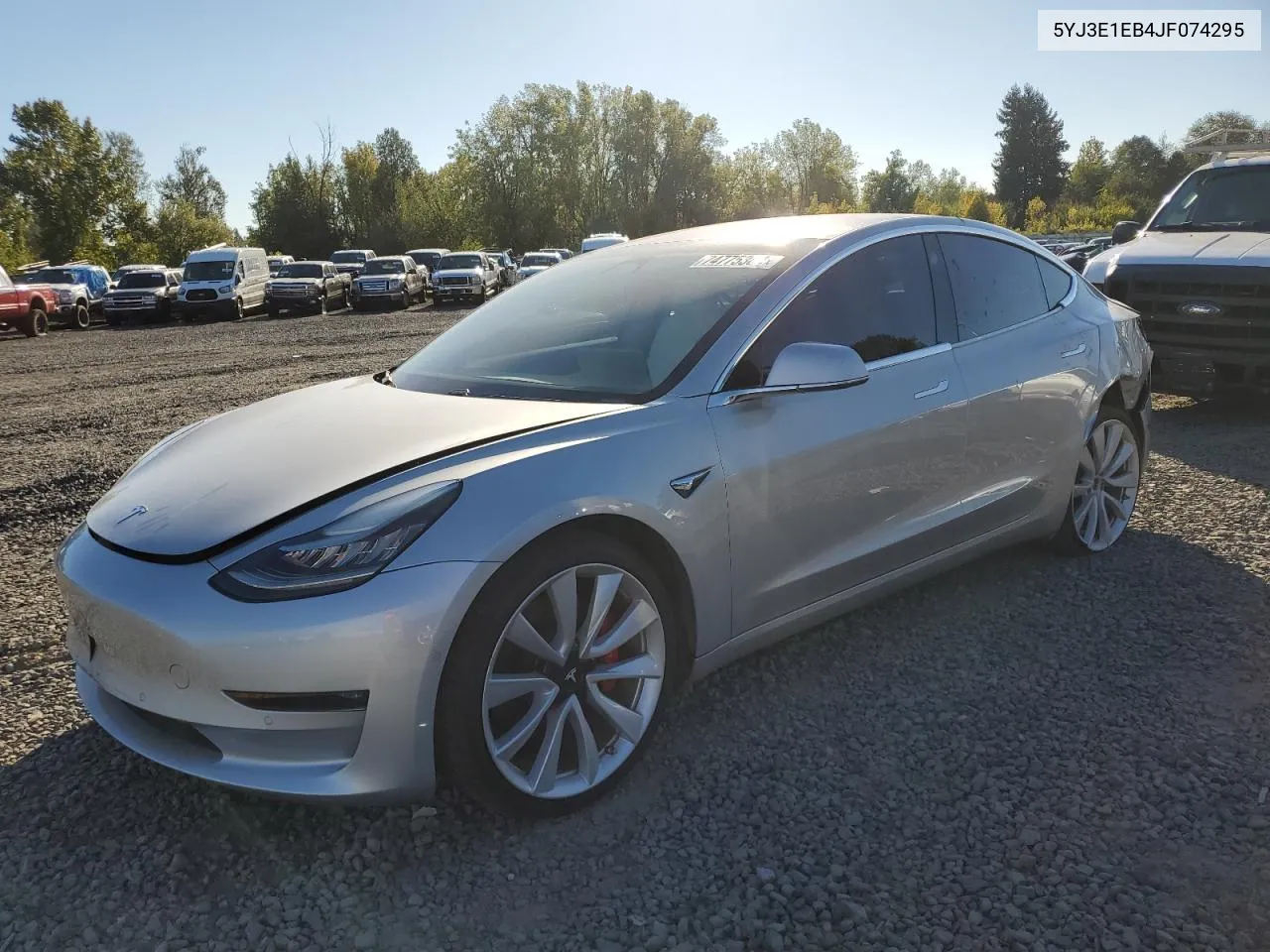 2018 Tesla Model 3 VIN: 5YJ3E1EB4JF074295 Lot: 74775384