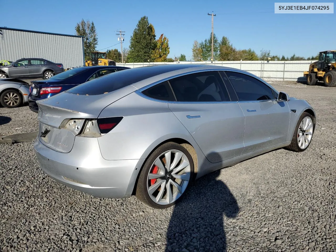 2018 Tesla Model 3 VIN: 5YJ3E1EB4JF074295 Lot: 74775384