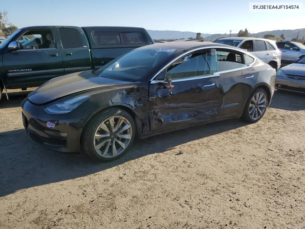 2018 Tesla Model 3 VIN: 5YJ3E1EA4JF154574 Lot: 74898714