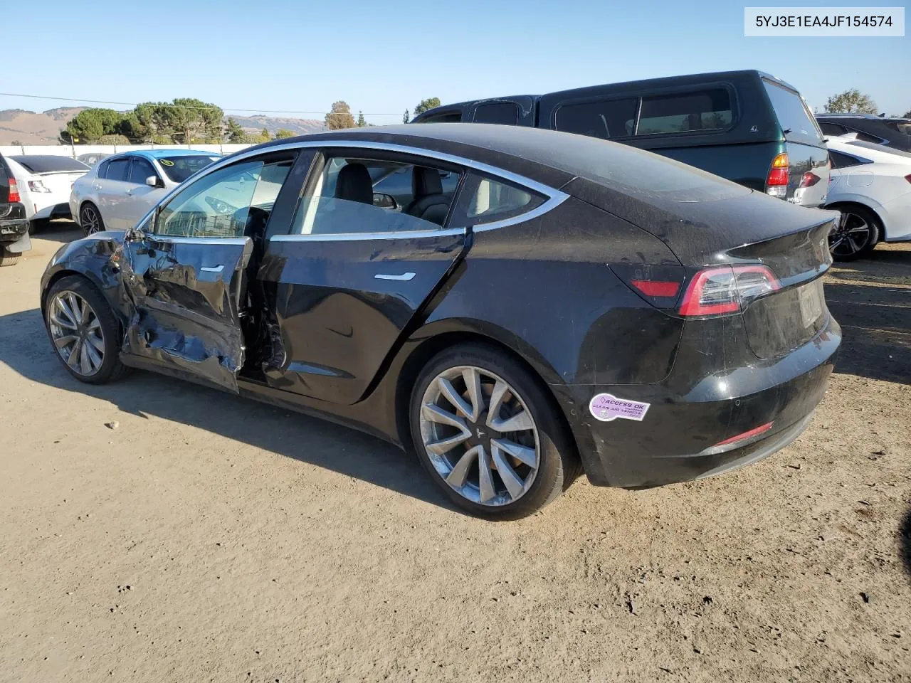 2018 Tesla Model 3 VIN: 5YJ3E1EA4JF154574 Lot: 74898714