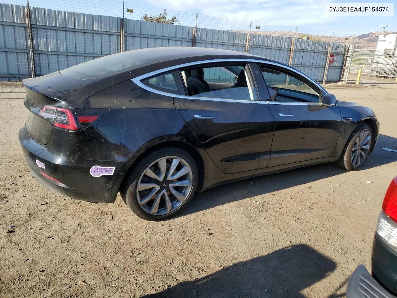 2018 Tesla Model 3 VIN: 5YJ3E1EA4JF154574 Lot: 74898714