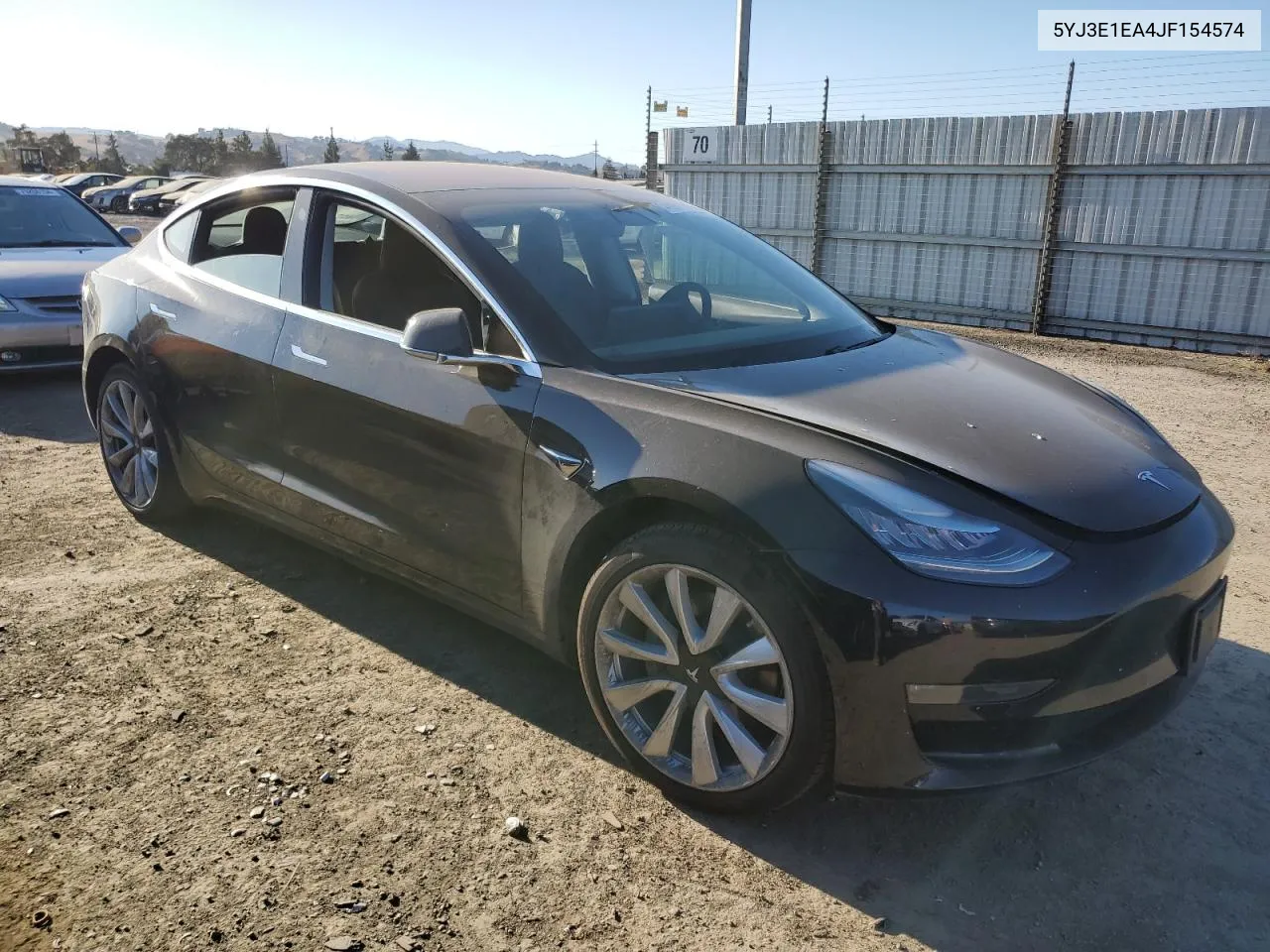 2018 Tesla Model 3 VIN: 5YJ3E1EA4JF154574 Lot: 74898714