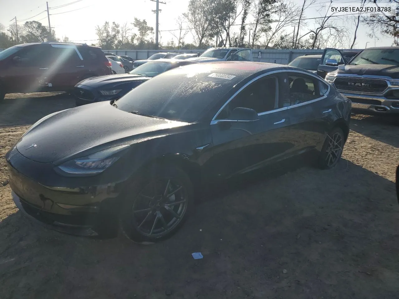 2018 Tesla Model 3 VIN: 5YJ3E1EA2JF018783 Lot: 75060534