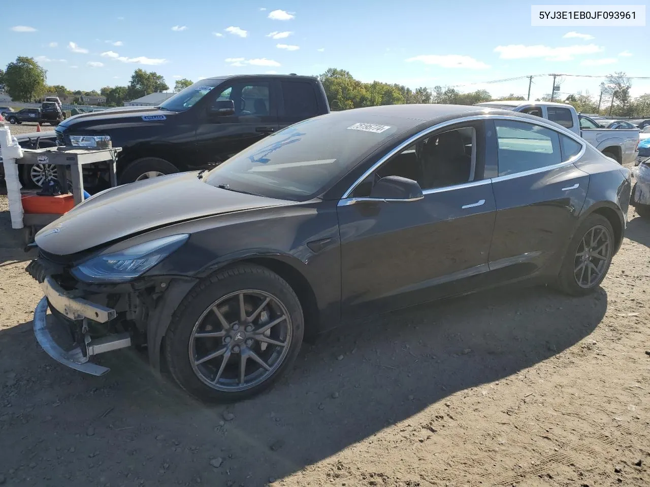 2018 Tesla Model 3 VIN: 5YJ3E1EB0JF093961 Lot: 75195774