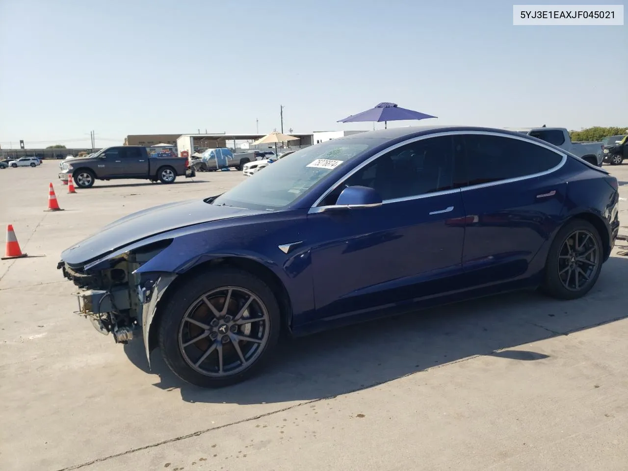 2018 Tesla Model 3 VIN: 5YJ3E1EAXJF045021 Lot: 75276874