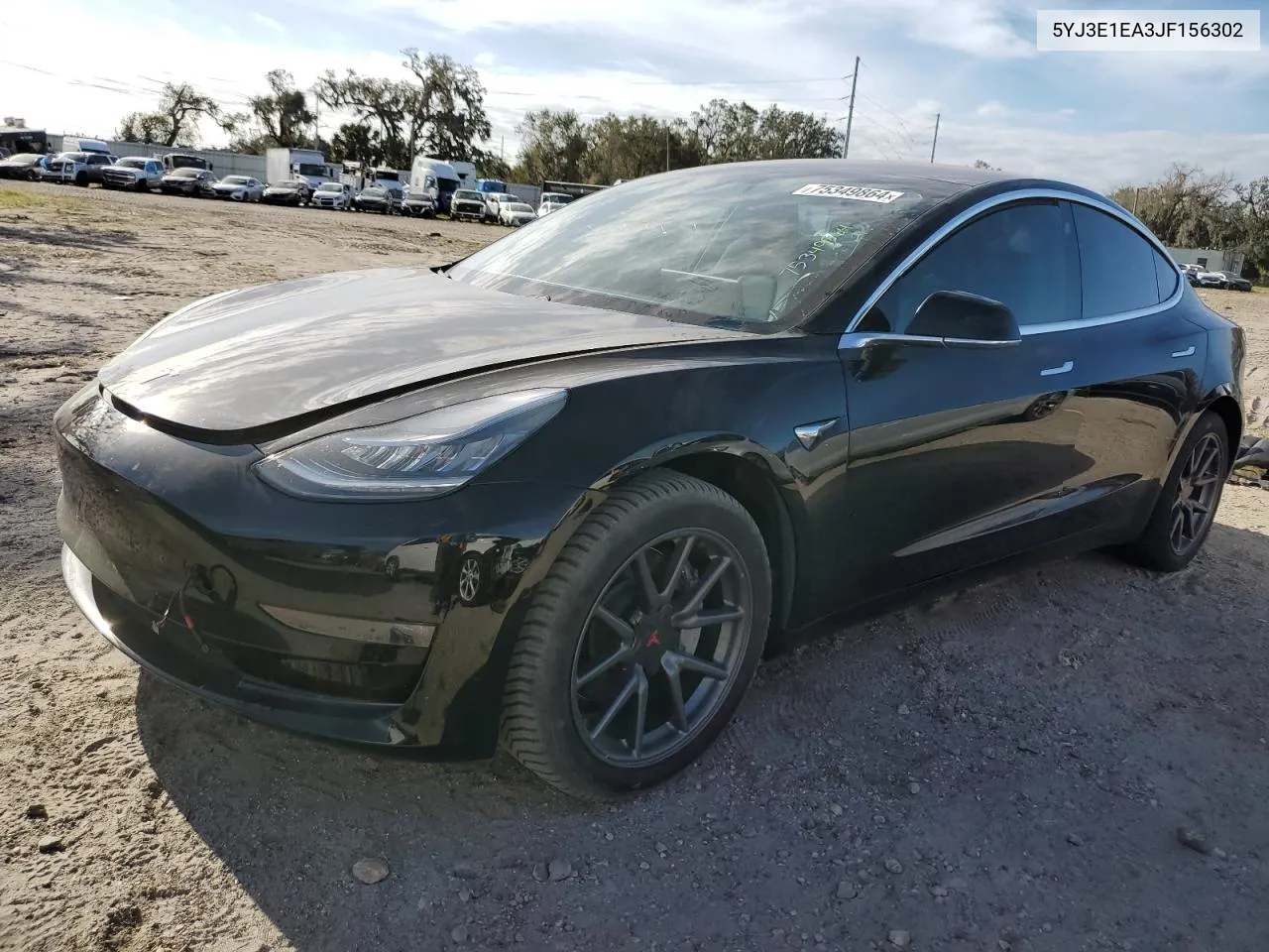 2018 Tesla Model 3 VIN: 5YJ3E1EA3JF156302 Lot: 75349864