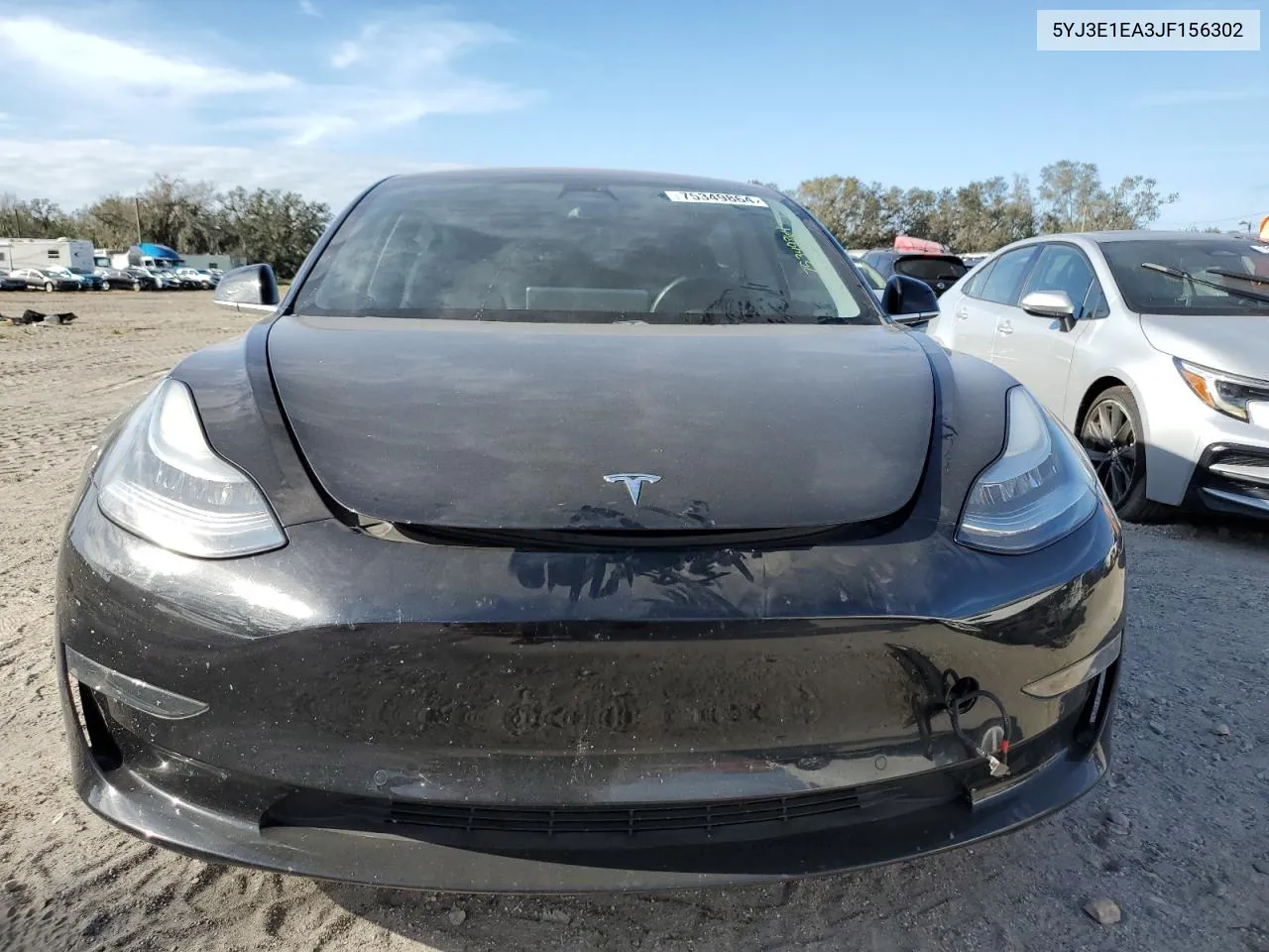 2018 Tesla Model 3 VIN: 5YJ3E1EA3JF156302 Lot: 75349864