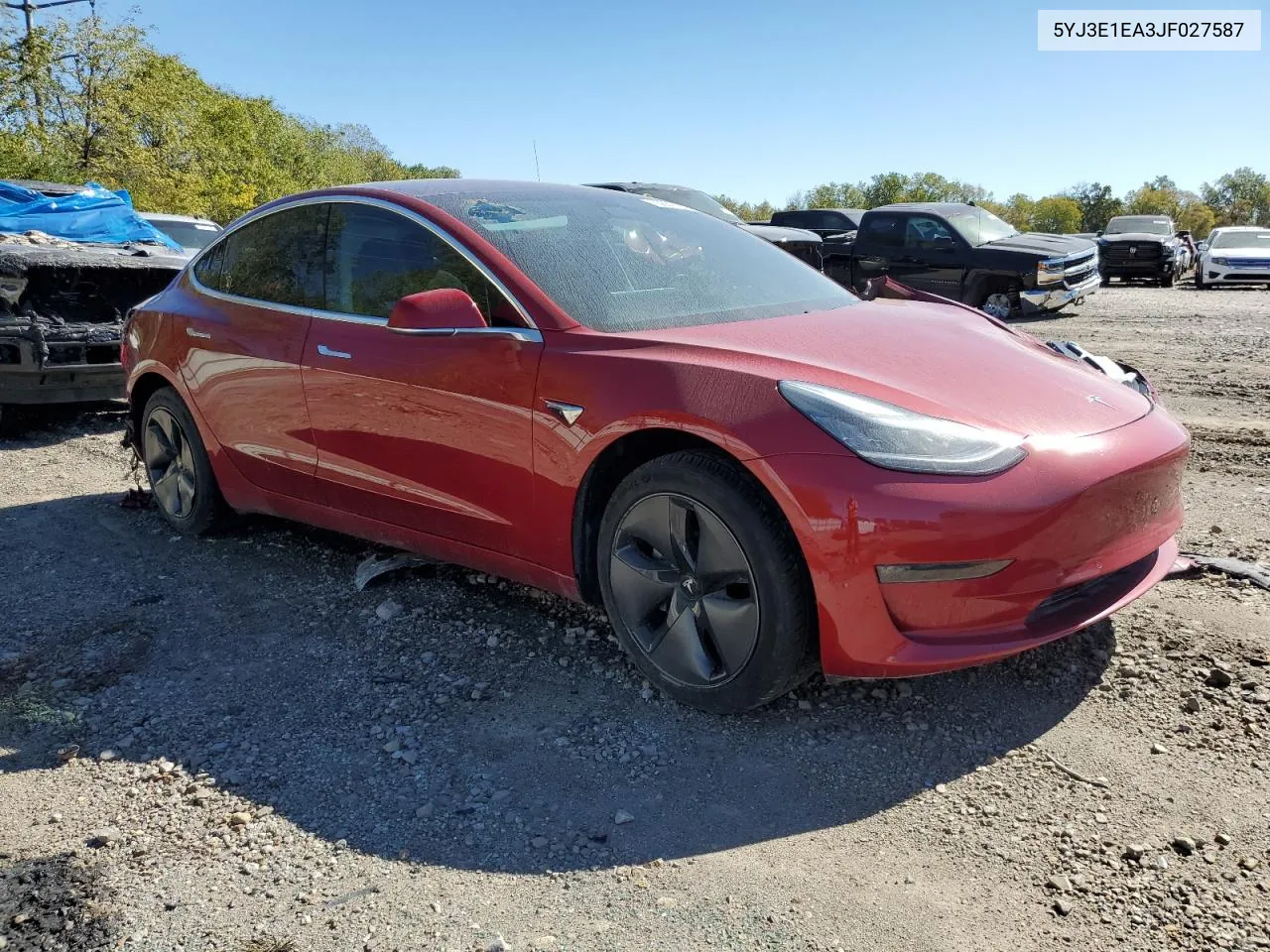 2018 Tesla Model 3 VIN: 5YJ3E1EA3JF027587 Lot: 75639184