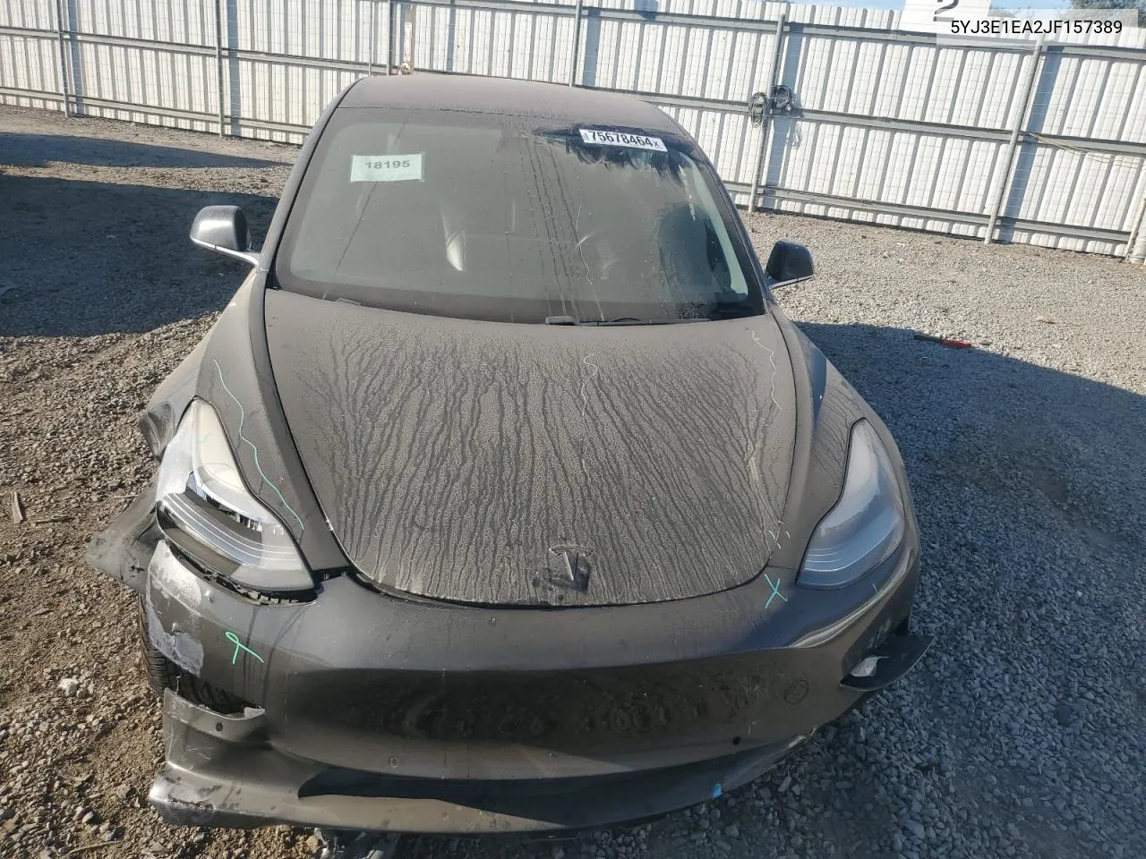 2018 Tesla Model 3 VIN: 5YJ3E1EA2JF157389 Lot: 75678464