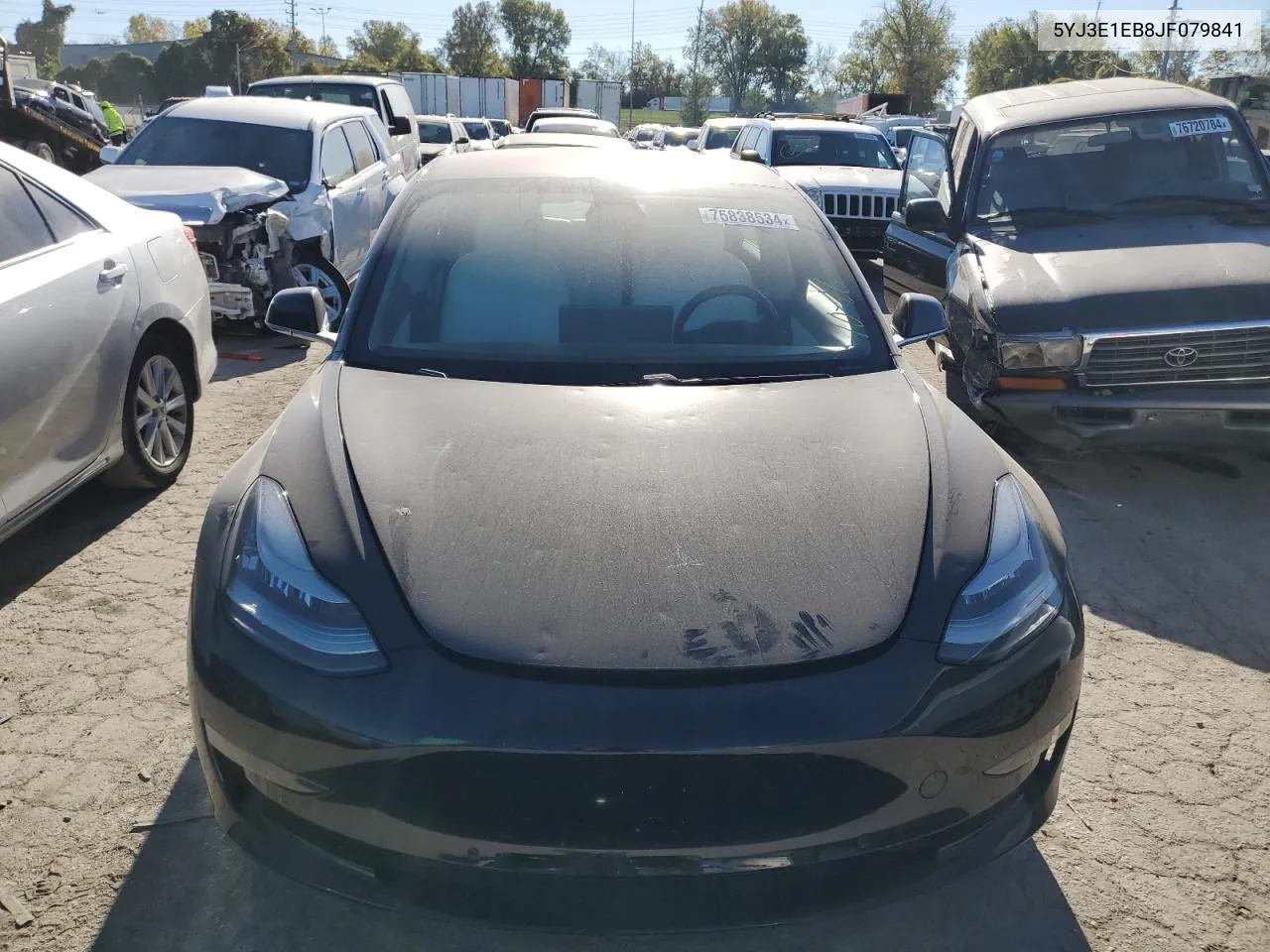 2018 Tesla Model 3 VIN: 5YJ3E1EB8JF079841 Lot: 75838534