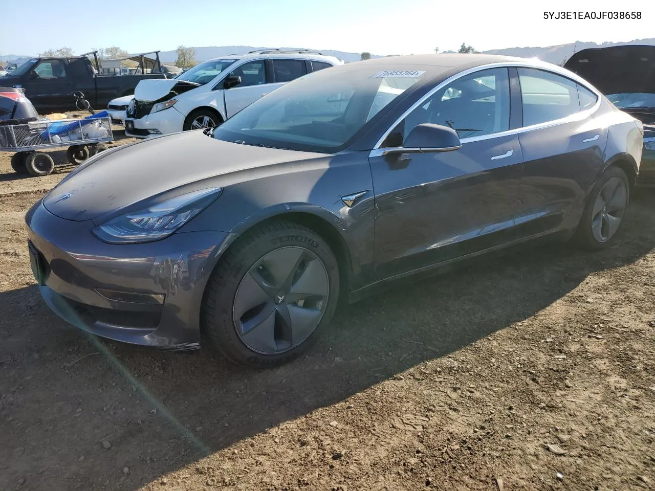 2018 Tesla Model 3 VIN: 5YJ3E1EA0JF038658 Lot: 75955764