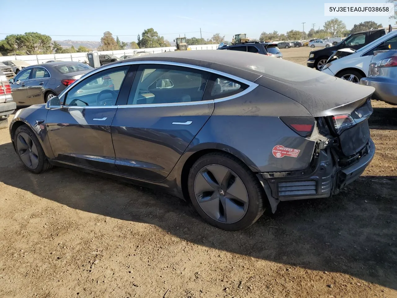 2018 Tesla Model 3 VIN: 5YJ3E1EA0JF038658 Lot: 75955764