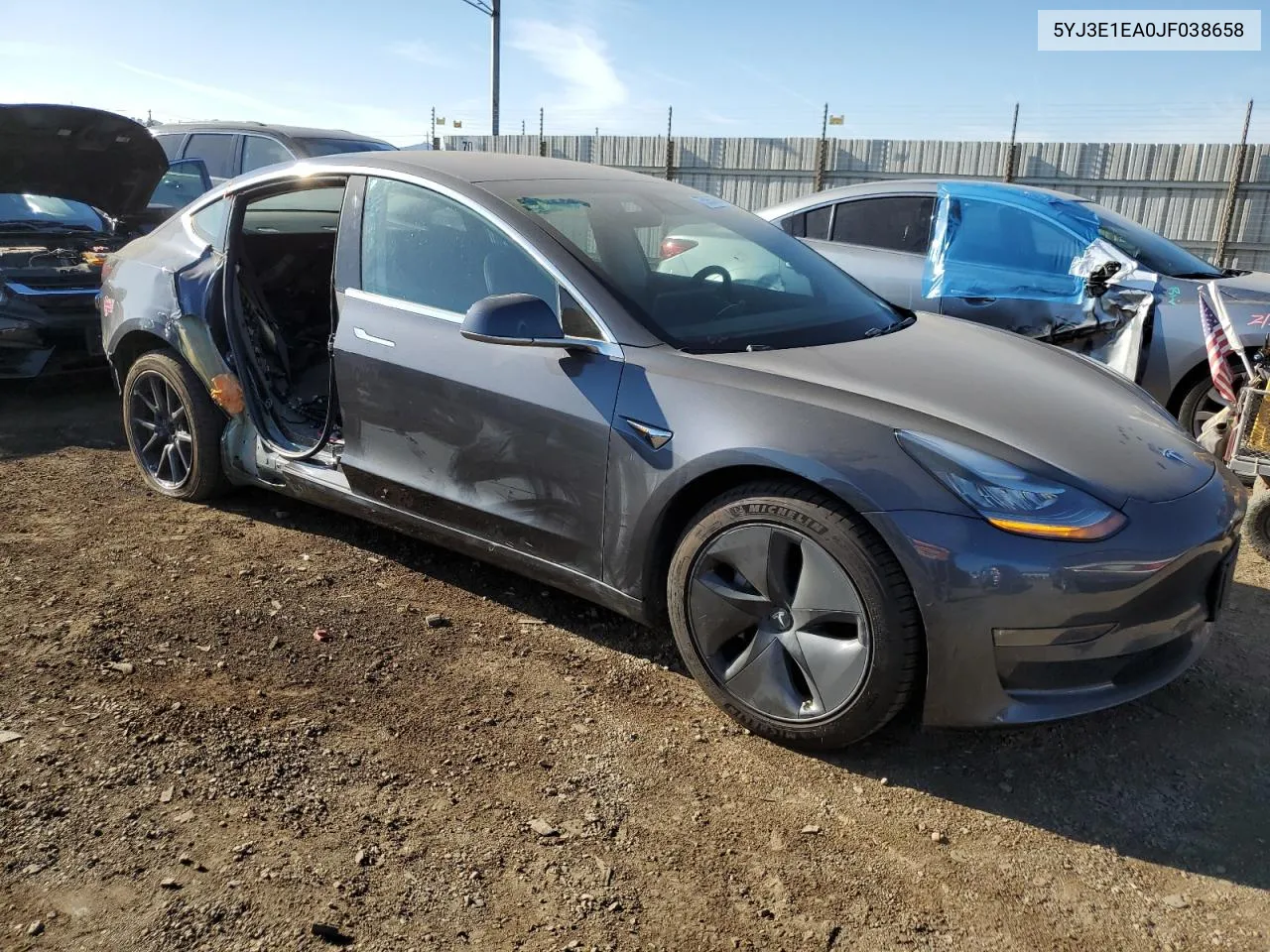 2018 Tesla Model 3 VIN: 5YJ3E1EA0JF038658 Lot: 75955764