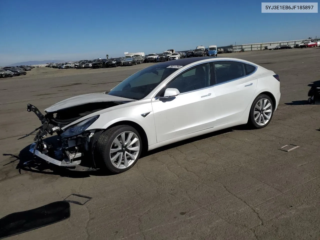 2018 Tesla Model 3 VIN: 5YJ3E1EB6JF185897 Lot: 76031294