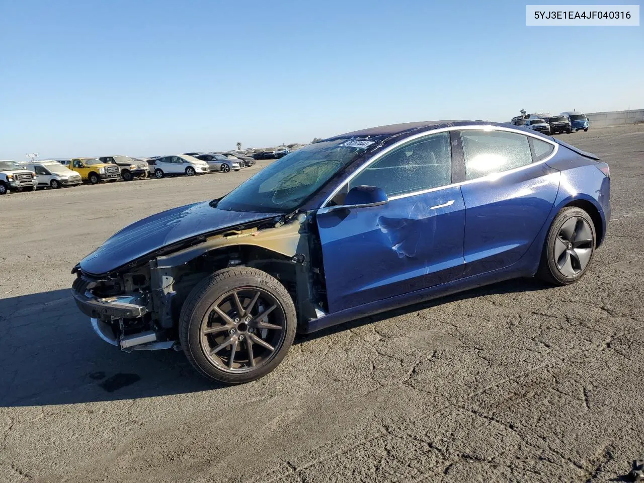 2018 Tesla Model 3 VIN: 5YJ3E1EA4JF040316 Lot: 76357444