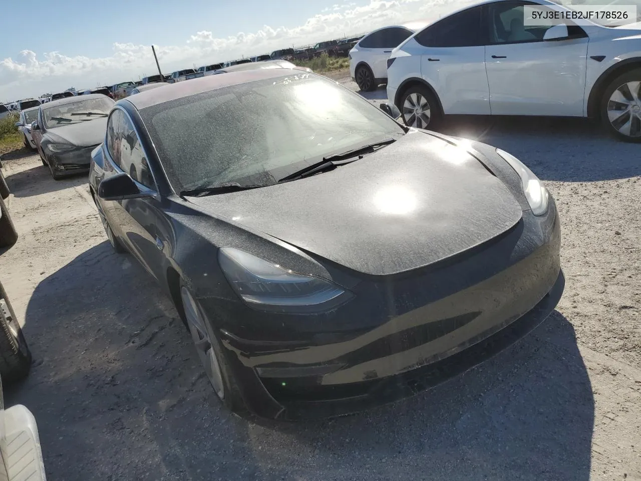 2018 Tesla Model 3 VIN: 5YJ3E1EB2JF178526 Lot: 76676234