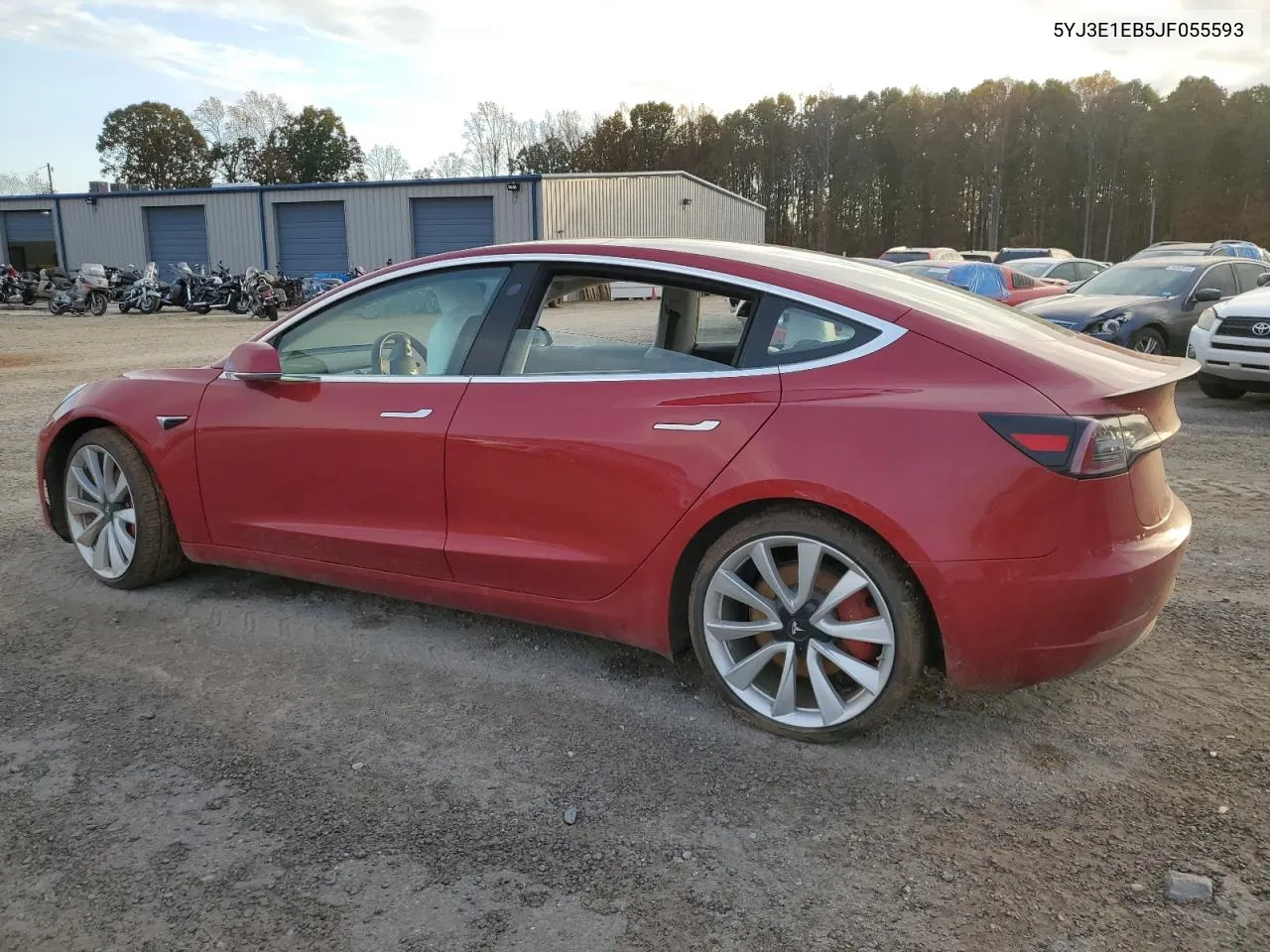 2018 Tesla Model 3 VIN: 5YJ3E1EB5JF055593 Lot: 76745674