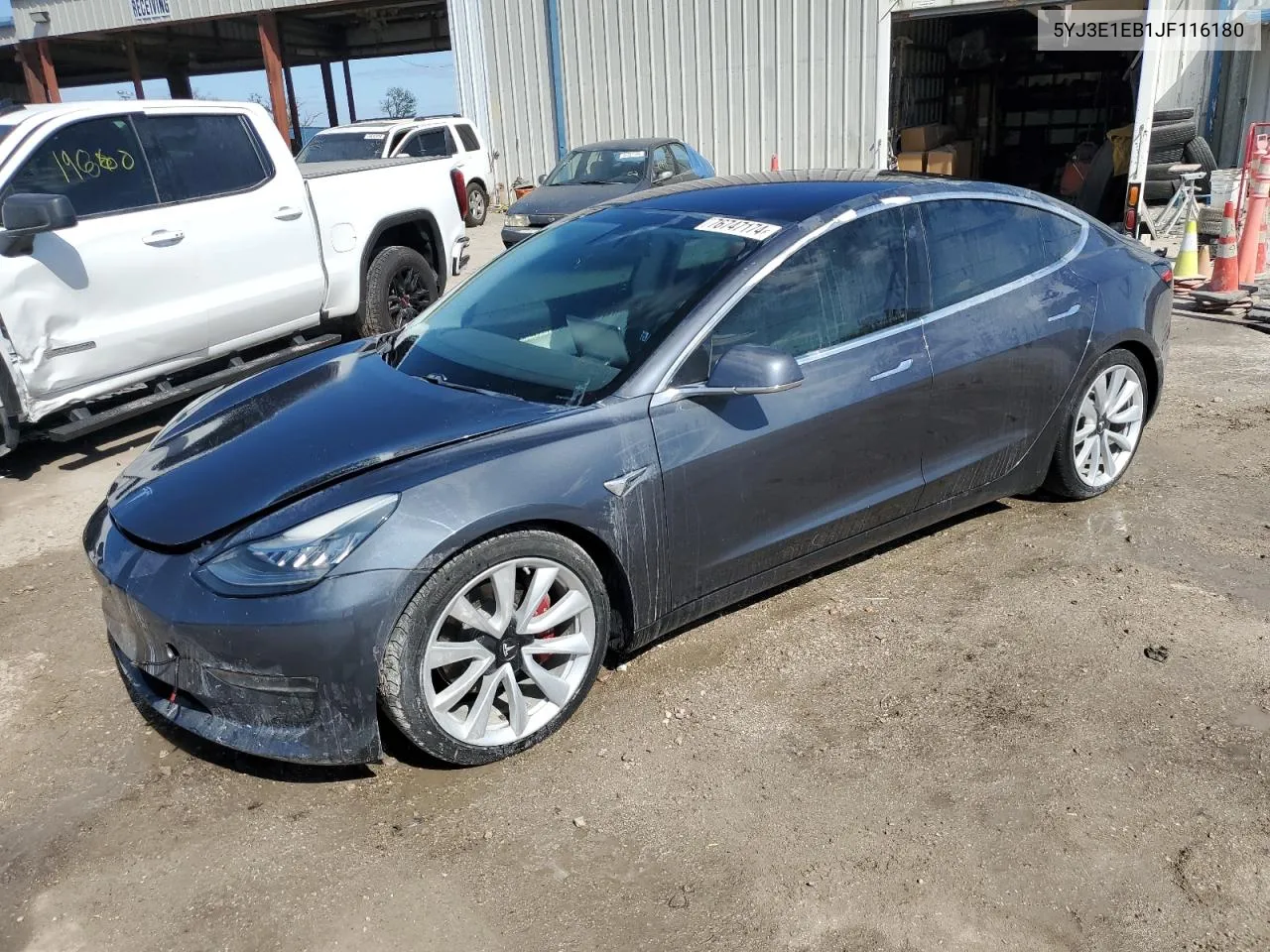 2018 Tesla Model 3 VIN: 5YJ3E1EB1JF116180 Lot: 76747174