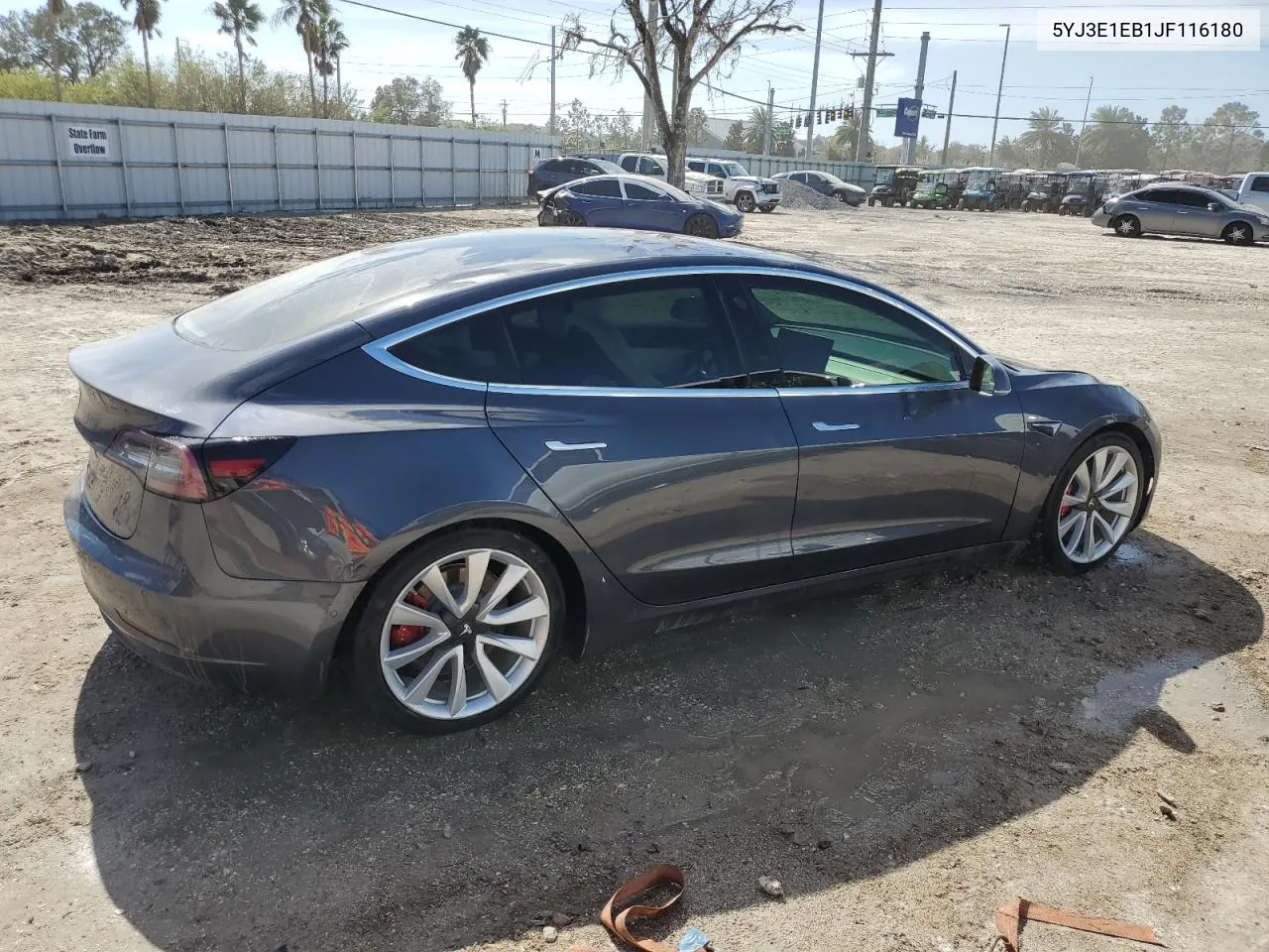 2018 Tesla Model 3 VIN: 5YJ3E1EB1JF116180 Lot: 76747174