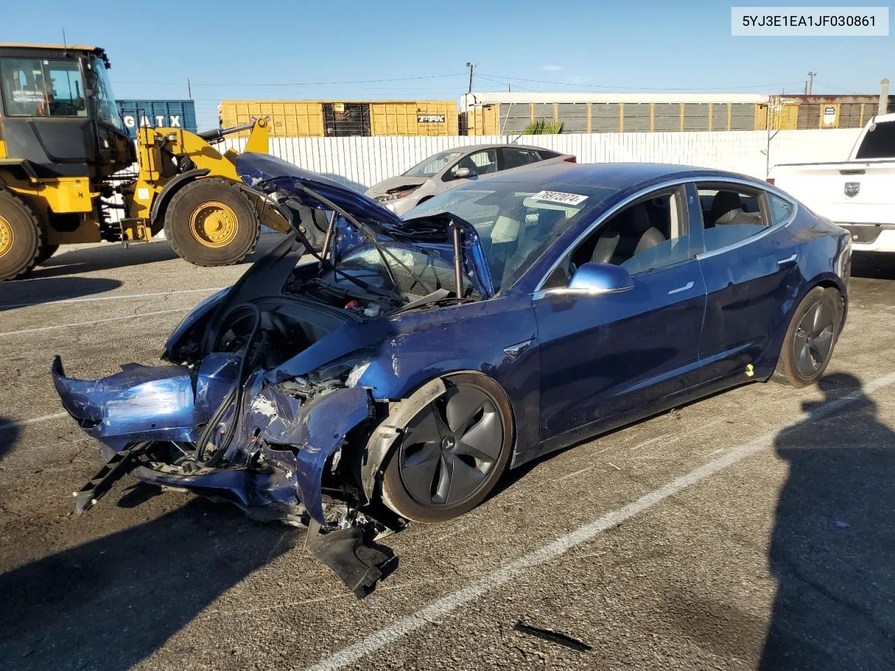 2018 Tesla Model 3 VIN: 5YJ3E1EA1JF030861 Lot: 76972074