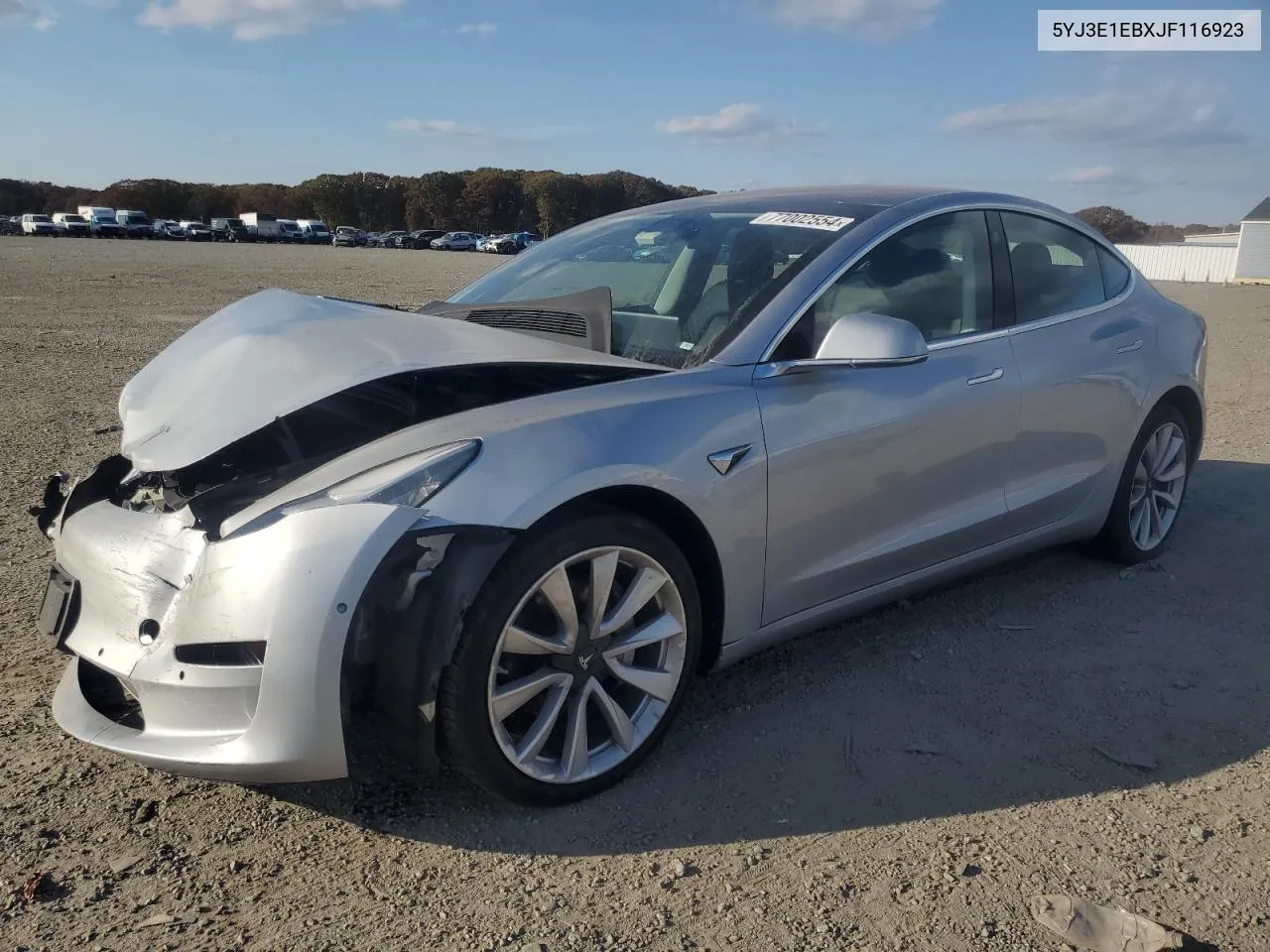 2018 Tesla Model 3 VIN: 5YJ3E1EBXJF116923 Lot: 77002554