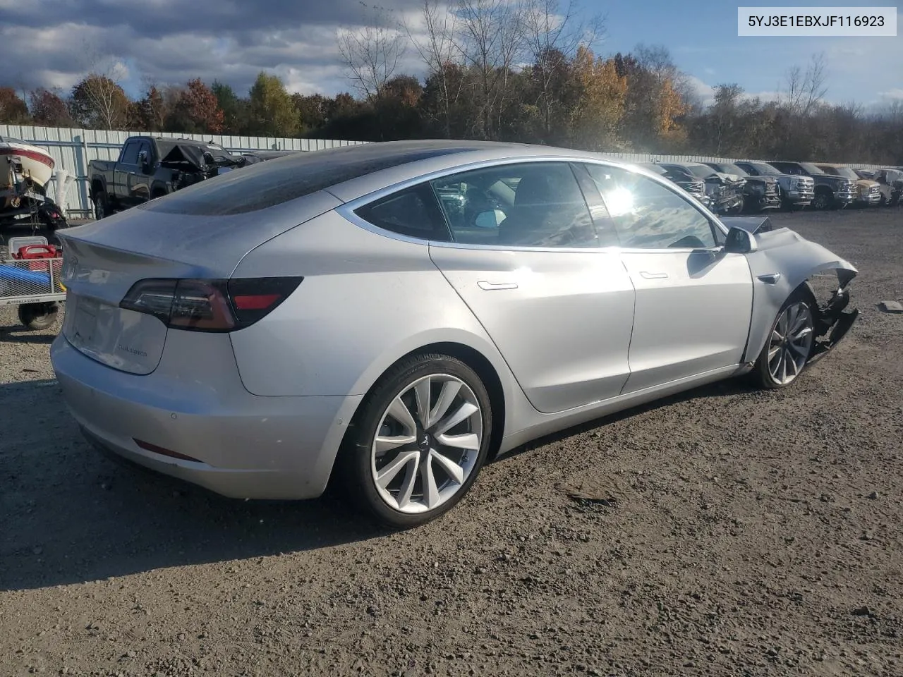 2018 Tesla Model 3 VIN: 5YJ3E1EBXJF116923 Lot: 77002554