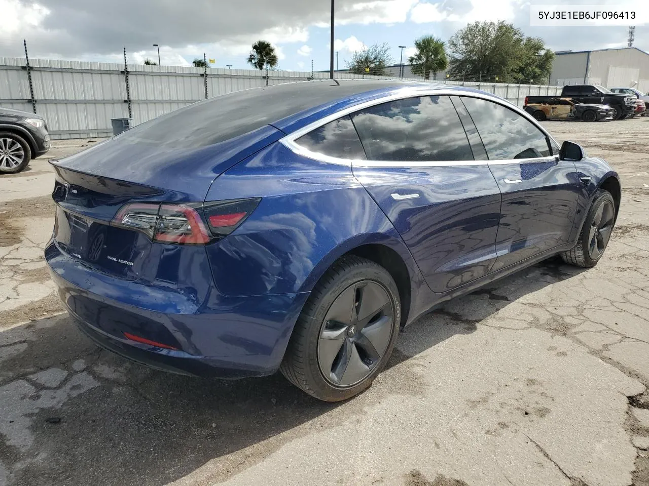 2018 Tesla Model 3 VIN: 5YJ3E1EB6JF096413 Lot: 77165394