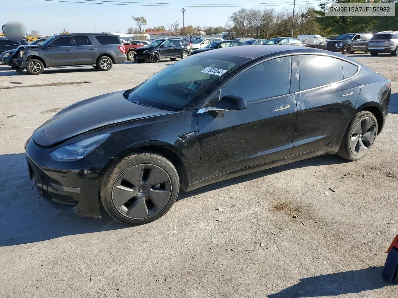 2018 Tesla Model 3 VIN: 5YJ3E1EA7JF156982 Lot: 77625034