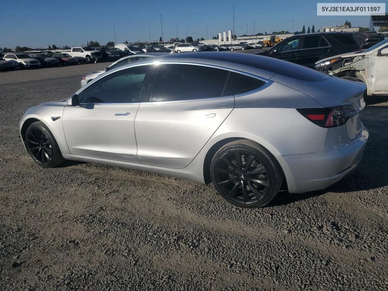 2018 Tesla Model 3 VIN: 5YJ3E1EA3JF011597 Lot: 77906664