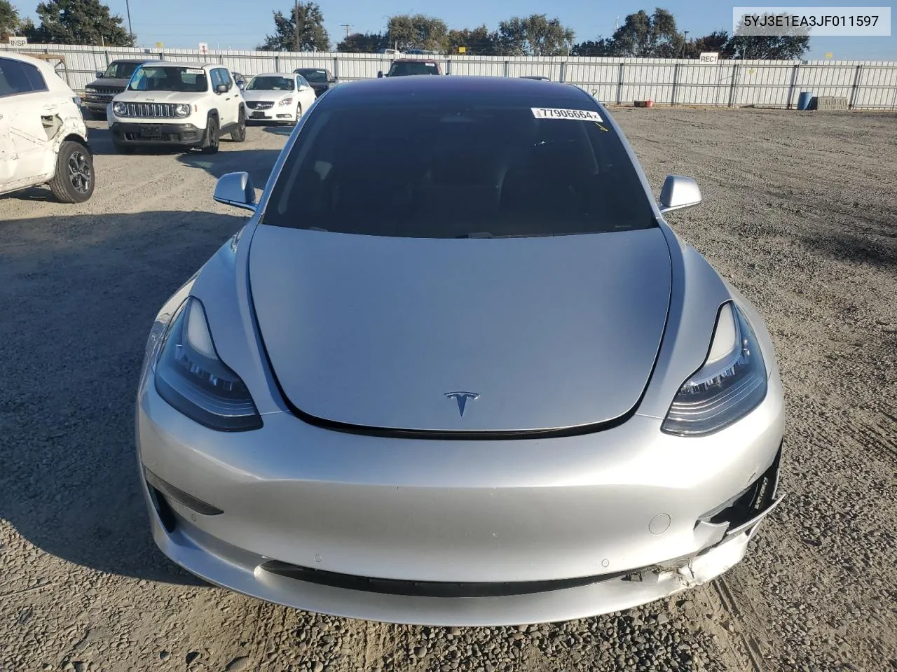 2018 Tesla Model 3 VIN: 5YJ3E1EA3JF011597 Lot: 77906664