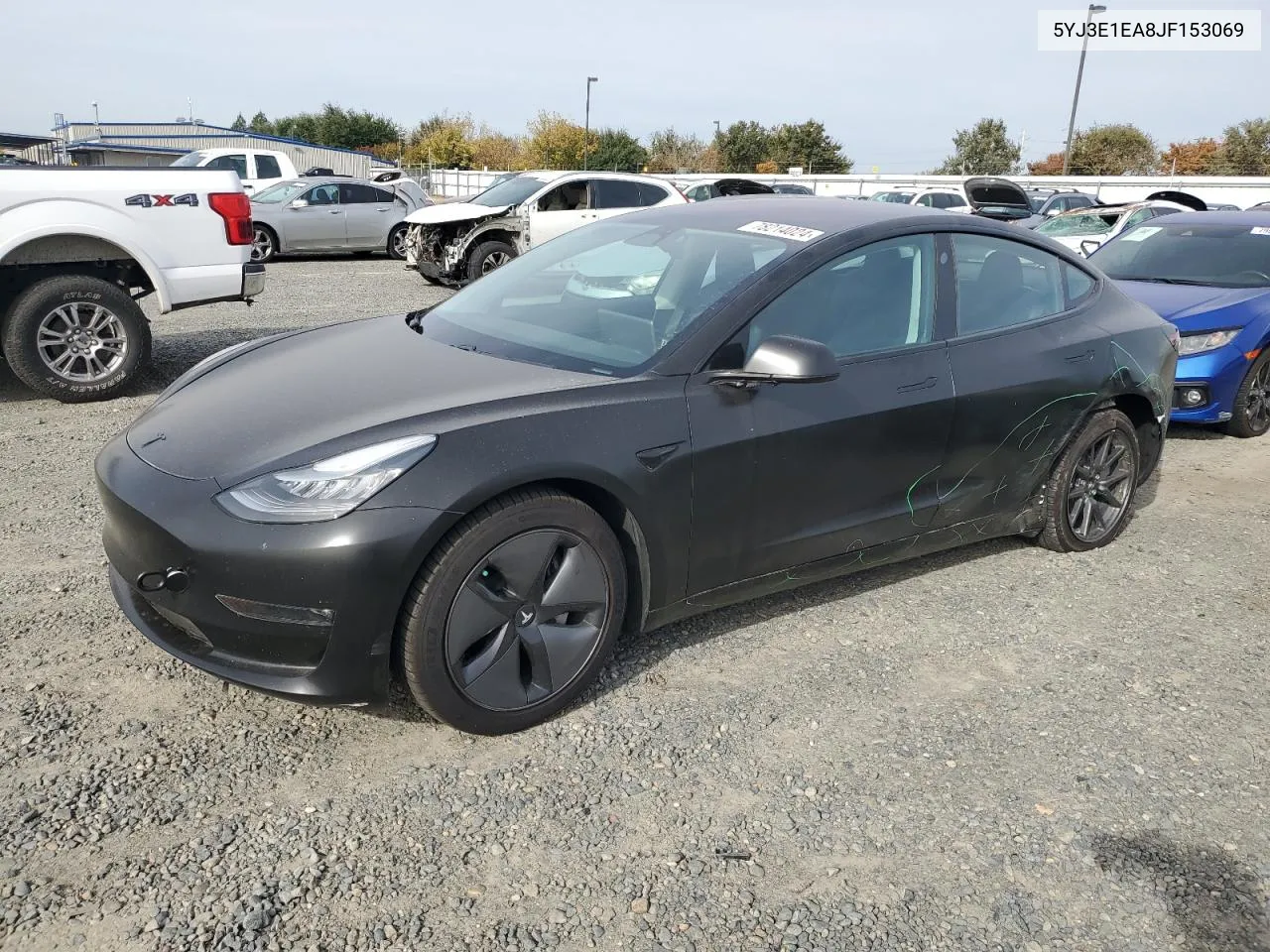 2018 Tesla Model 3 VIN: 5YJ3E1EA8JF153069 Lot: 78214024