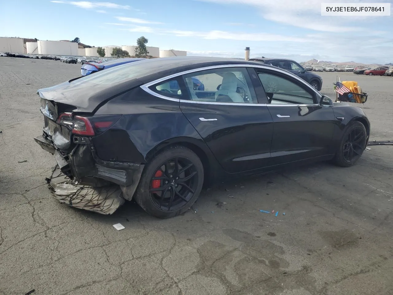 2018 Tesla Model 3 VIN: 5YJ3E1EB6JF078641 Lot: 78238974