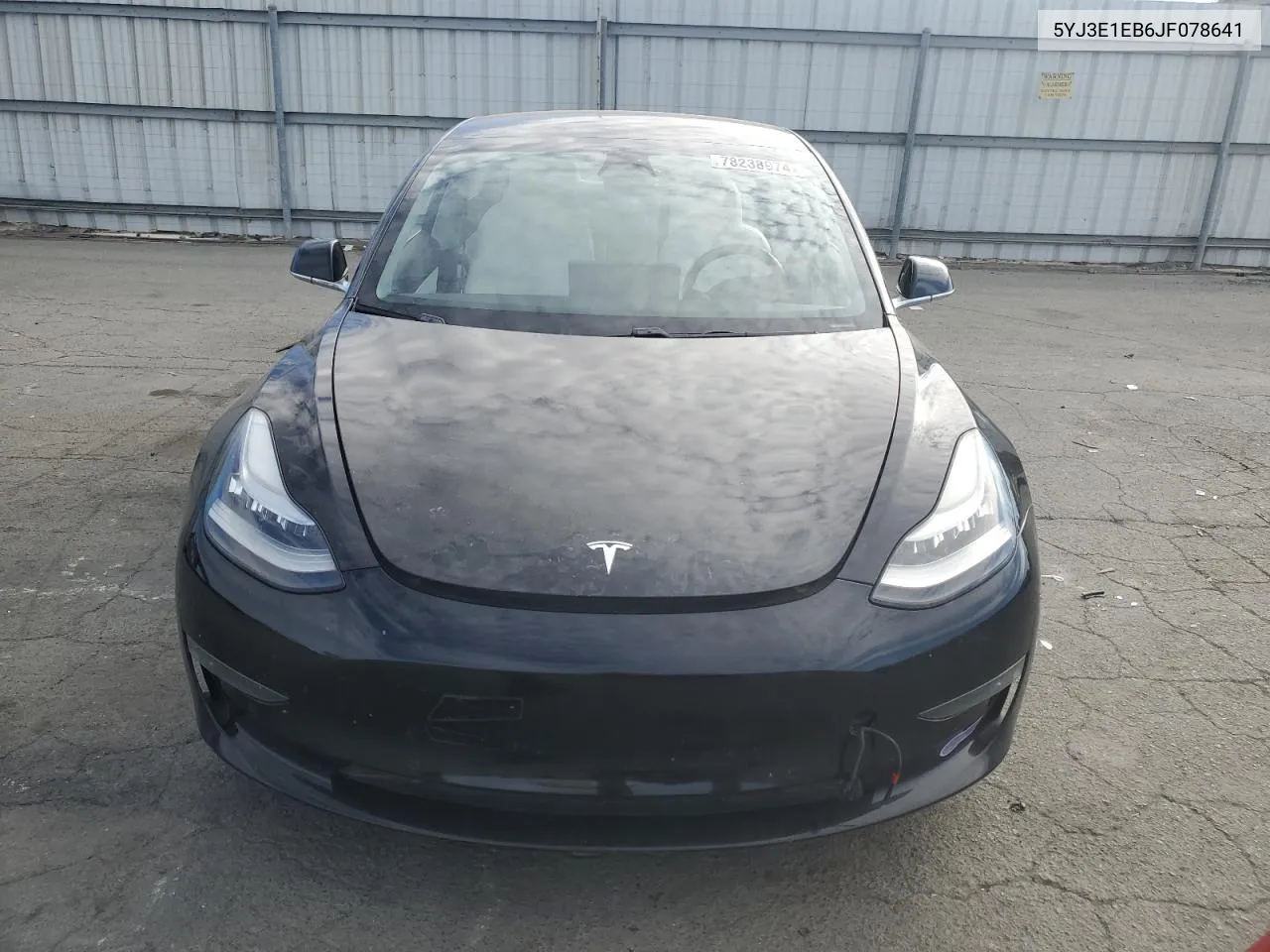 2018 Tesla Model 3 VIN: 5YJ3E1EB6JF078641 Lot: 78238974