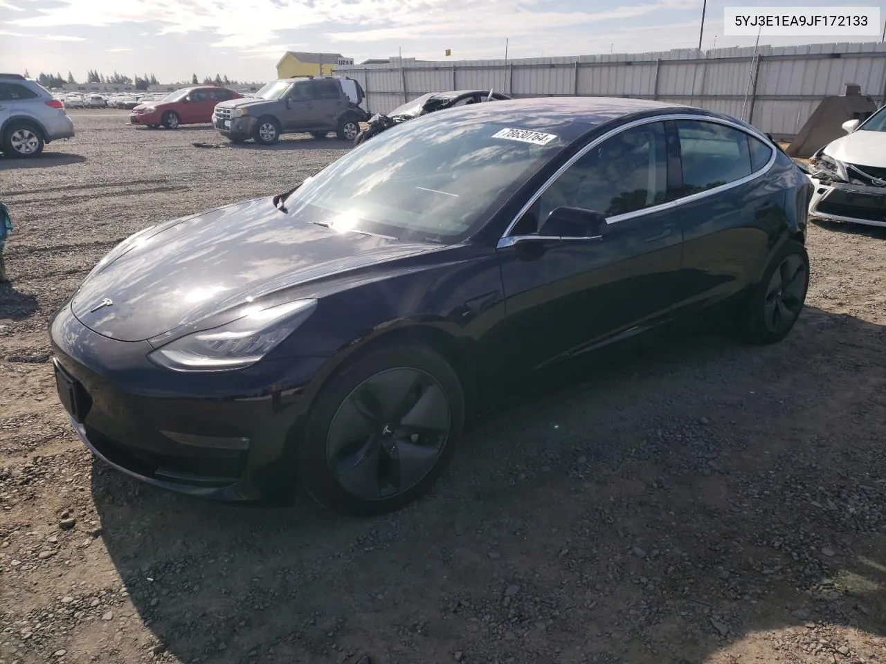 2018 Tesla Model 3 VIN: 5YJ3E1EA9JF172133 Lot: 78630764