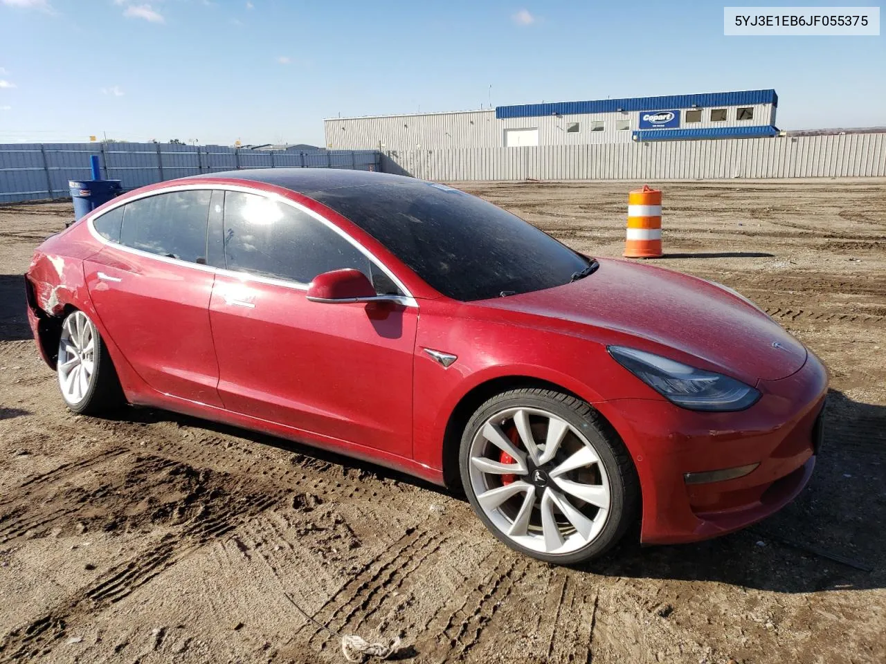 2018 Tesla Model 3 VIN: 5YJ3E1EB6JF055375 Lot: 78631354