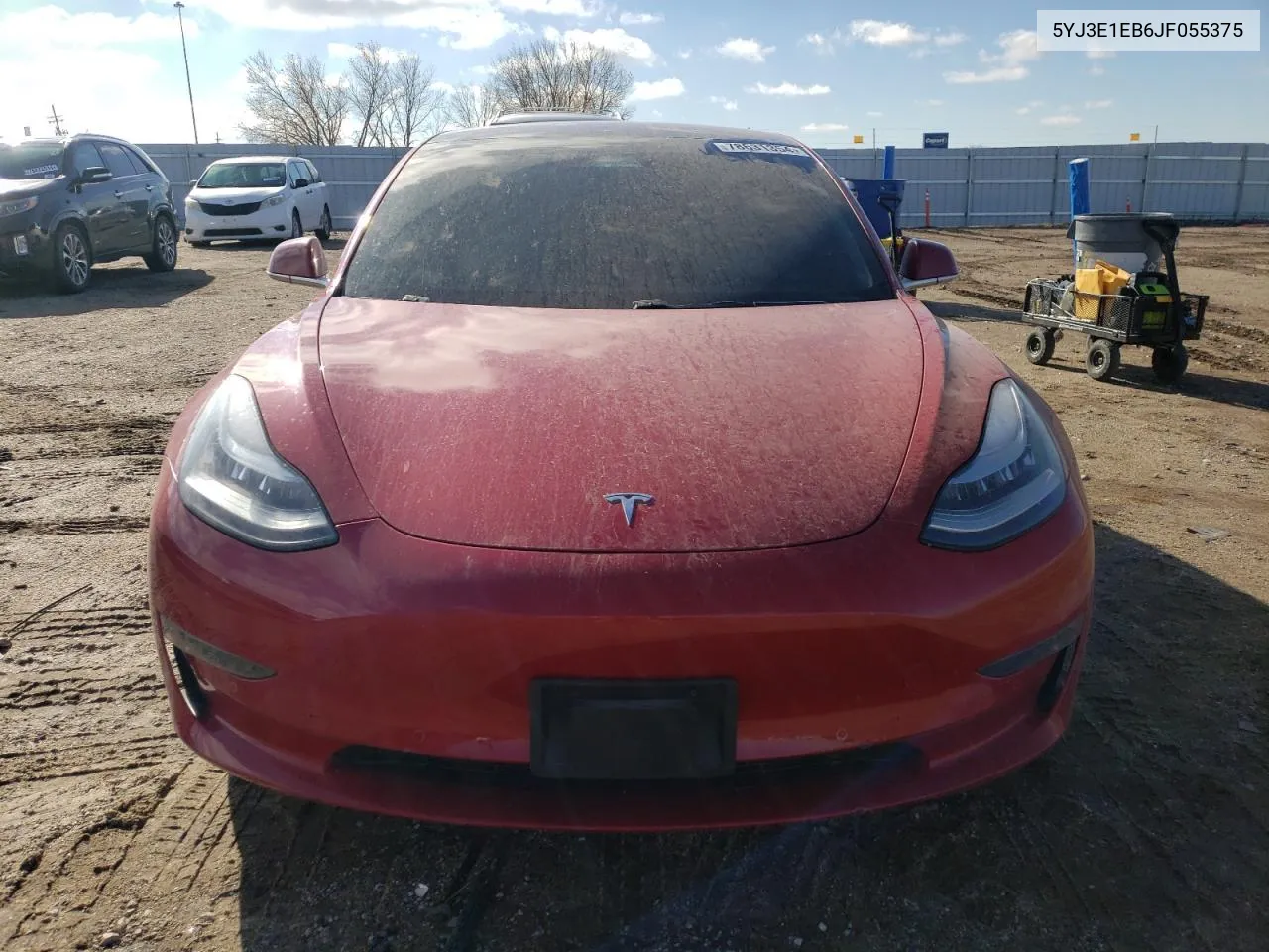 2018 Tesla Model 3 VIN: 5YJ3E1EB6JF055375 Lot: 78631354