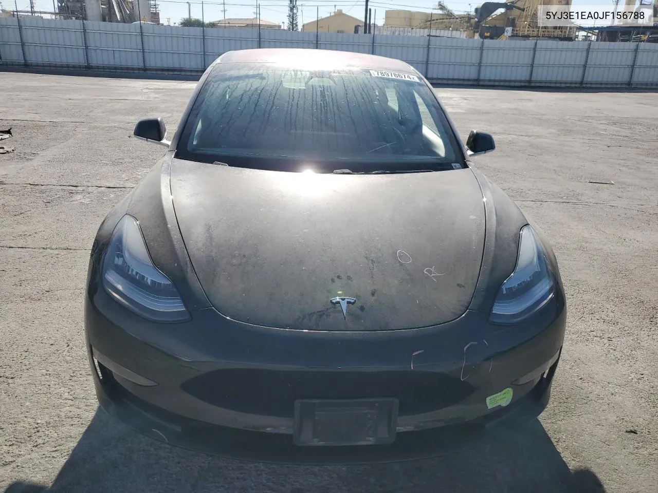 2018 Tesla Model 3 VIN: 5YJ3E1EA0JF156788 Lot: 78978674