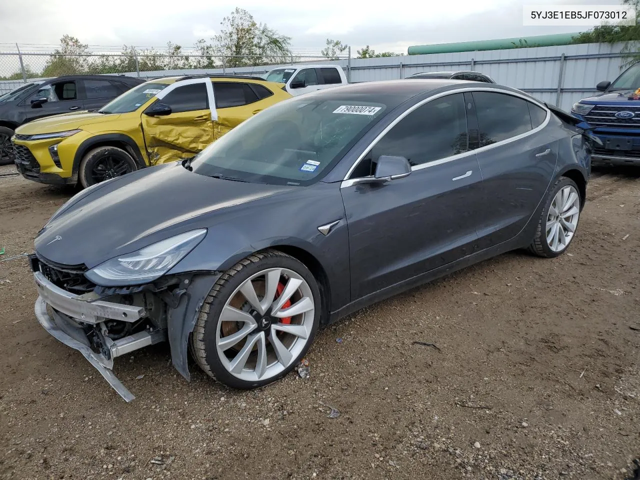 2018 Tesla Model 3 VIN: 5YJ3E1EB5JF073012 Lot: 79000074