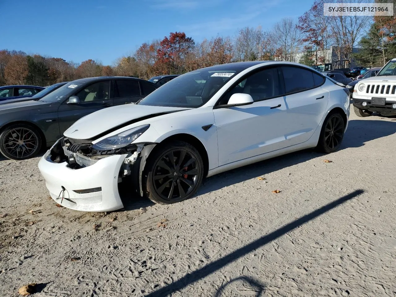 2018 Tesla Model 3 VIN: 5YJ3E1EB5JF121964 Lot: 79053474