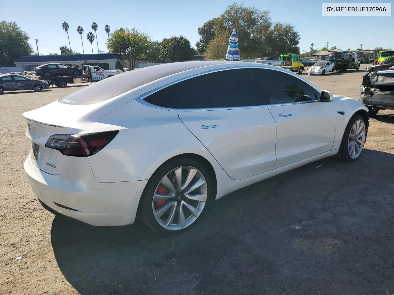 2018 Tesla Model 3 VIN: 5YJ3E1EB1JF170966 Lot: 79106514