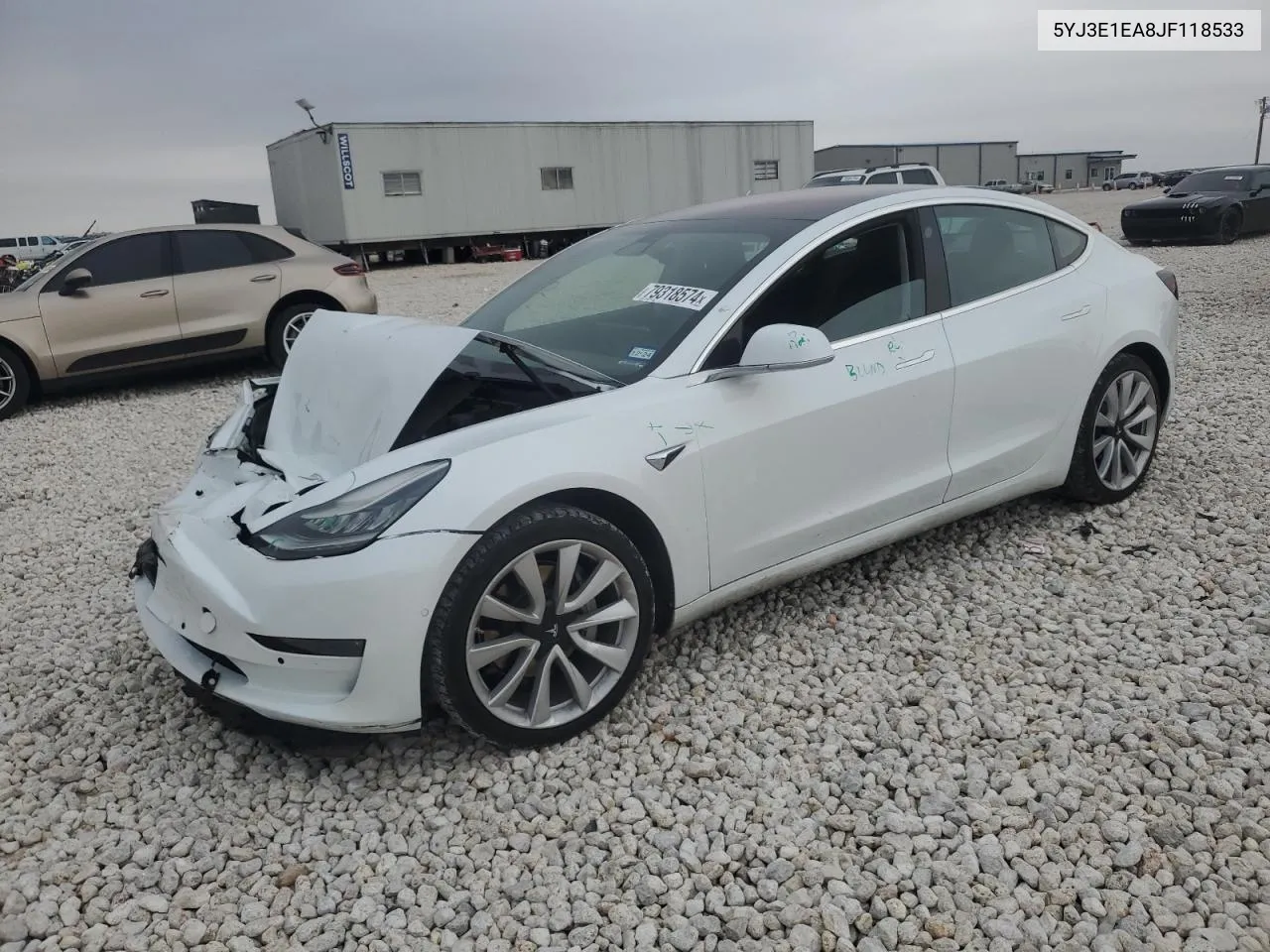 2018 Tesla Model 3 VIN: 5YJ3E1EA8JF118533 Lot: 79318574