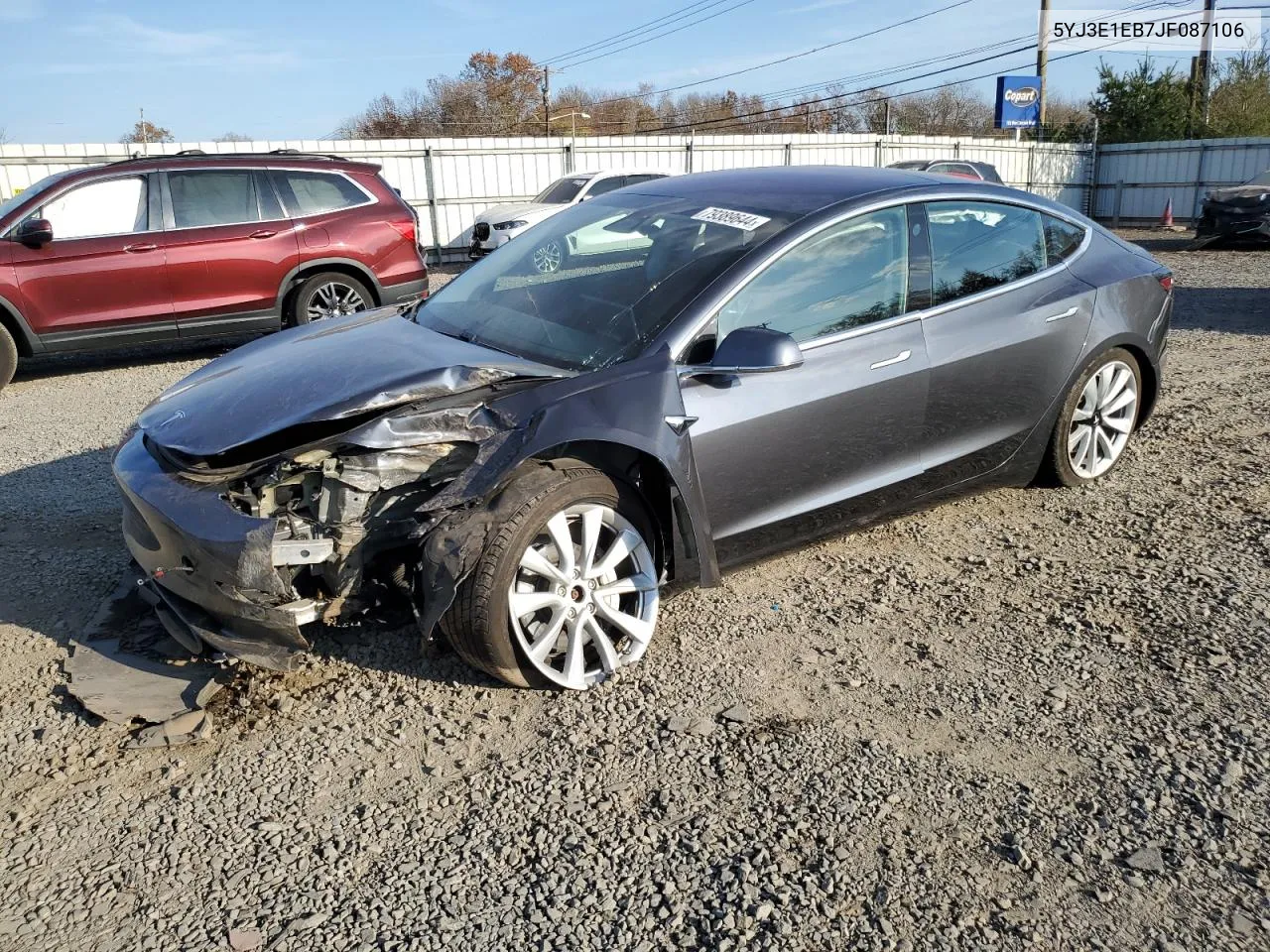 2018 Tesla Model 3 VIN: 5YJ3E1EB7JF087106 Lot: 79389644