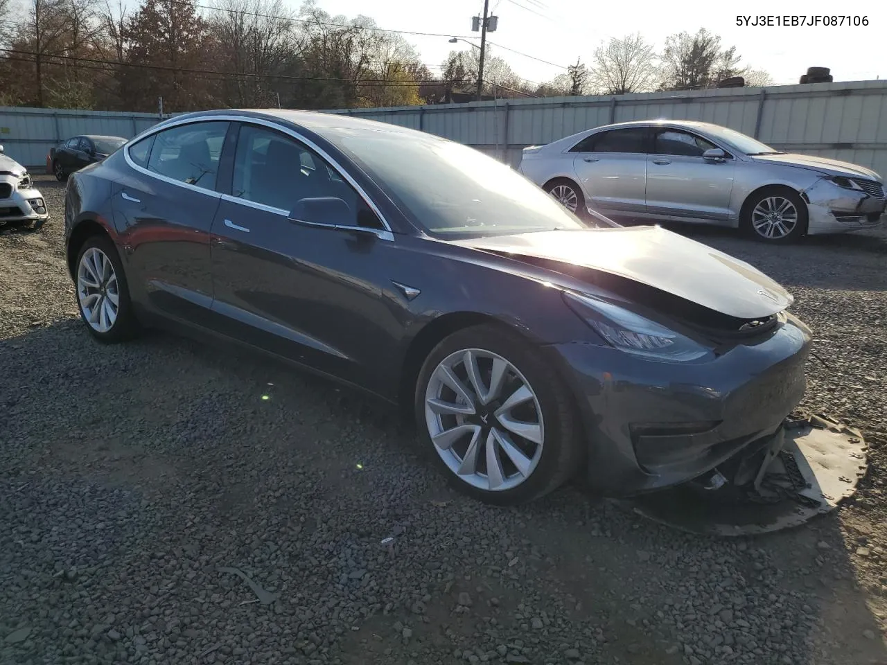 2018 Tesla Model 3 VIN: 5YJ3E1EB7JF087106 Lot: 79389644