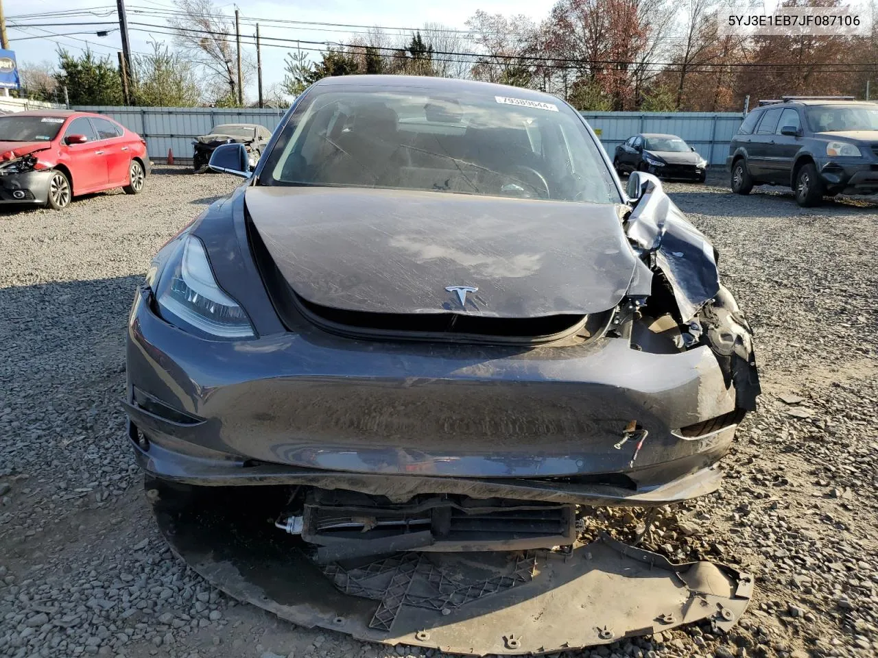 2018 Tesla Model 3 VIN: 5YJ3E1EB7JF087106 Lot: 79389644