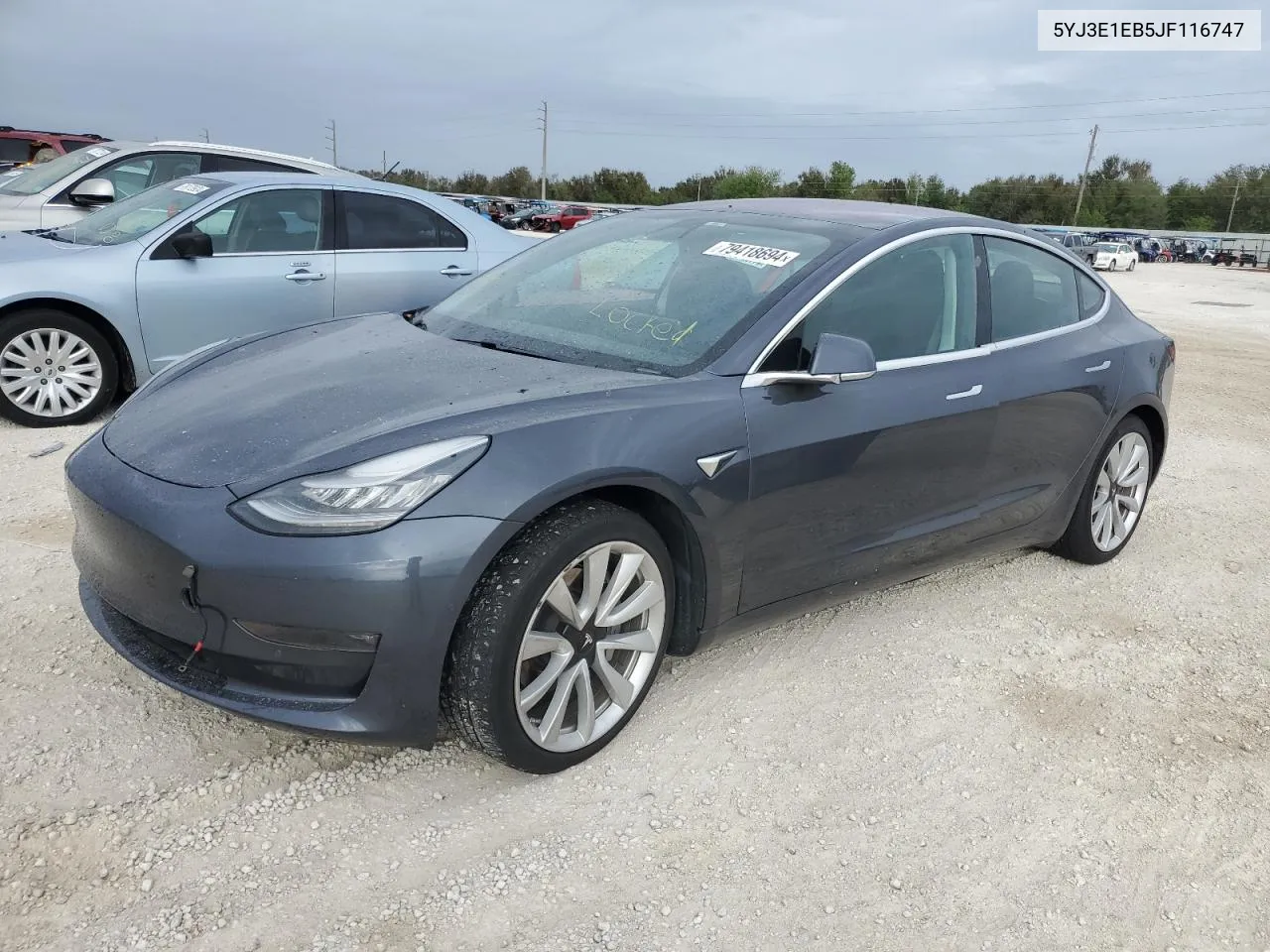 2018 Tesla Model 3 VIN: 5YJ3E1EB5JF116747 Lot: 79418694