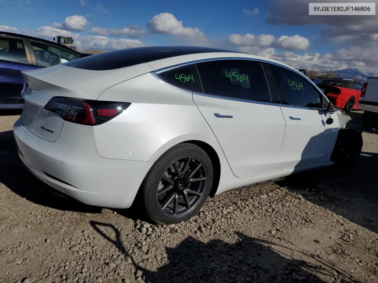 2018 Tesla Model 3 VIN: 5YJ3E1EB2JF146806 Lot: 79512484